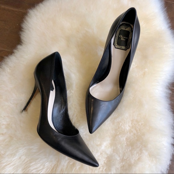 Dior Shoes - Christian Dior CHERIE Pointy Pump Leather Black